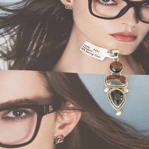 Elegant Sterling Silver Peanut Obsidian Gemstone Pendant